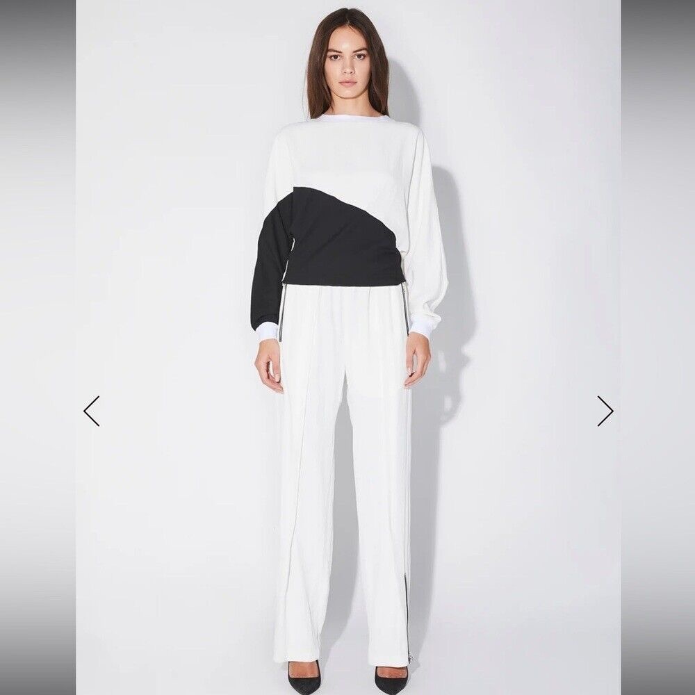 RTA Davina Contrast Top and Rey Zipper Track Pant